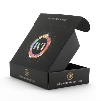 Embossing Debossing Kosmetik Black Mailer Box Wig Storage Box Ukuran Disesuaikan