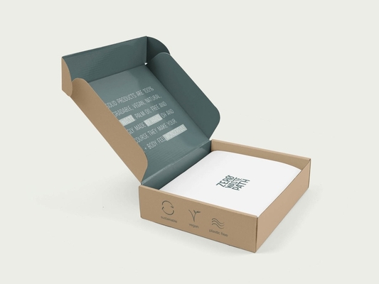 Kraft Paper Mailer Shipping Box Kotak Hadiah Cetak Kustom ISO9001