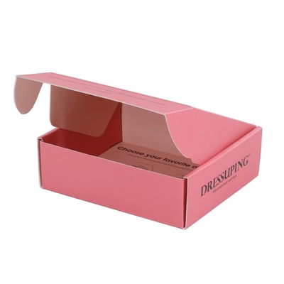 Gloss Matt Varnishing Pink Mailer Shipping Box Kotak Kemasan Kosmetik OEM Logo