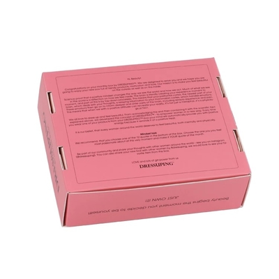 Gloss Matt Varnishing Pink Mailer Shipping Box Kotak Kemasan Kosmetik OEM Logo