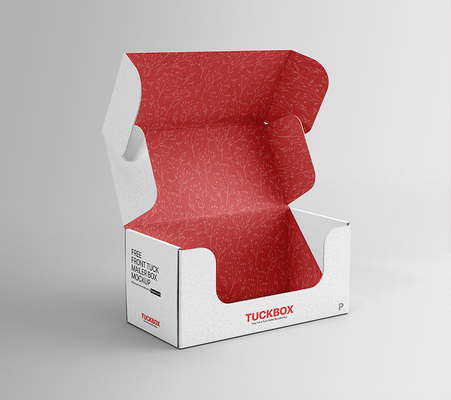 Pencetakan Offset Kotak Mailer Tuck Depan Gratis Kotak Pengiriman Mockup