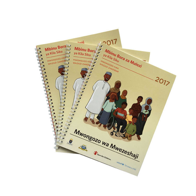 Spiral Bound Buku Teks Pendidikan 100gsm 120gsm 140gsm Hardcover Buku Paperback