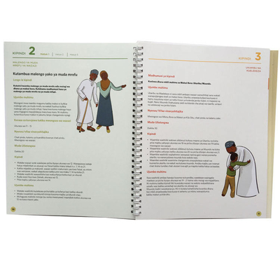 Spiral Bound Buku Teks Pendidikan 100gsm 120gsm 140gsm Hardcover Buku Paperback