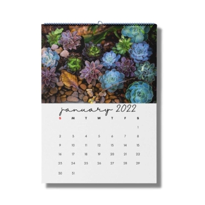 Kalender Meja Laminasi Matte Mencetak Kalender Dinding Bulanan 600-1000gsm