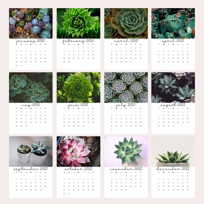 Kalender Meja Laminasi Matte Mencetak Kalender Dinding Bulanan 600-1000gsm