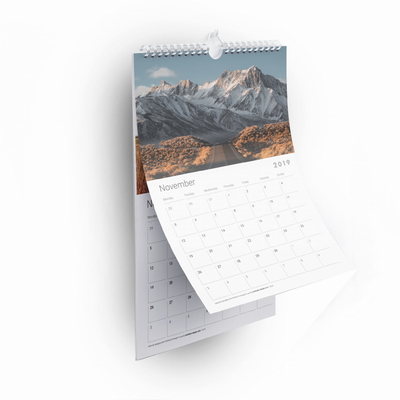 Kertas Kraft Kustom Pencetakan Kalender Dinding Lingkaran Berulir Kalender Dinding Pribadi