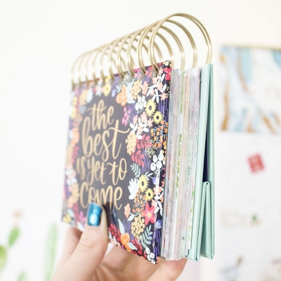 Kalender Advent Meja Bulanan Mencetak Kalender Dinding Bunga Bergelombang