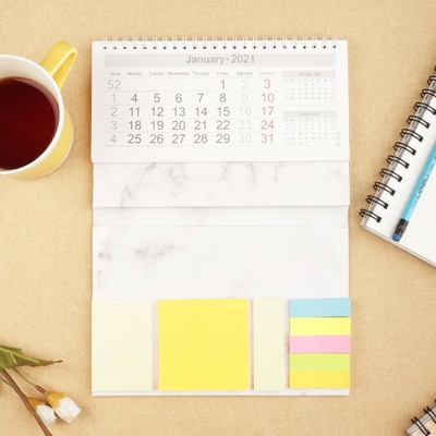 Kertas Seni C1S Pencetakan Kalender Kustom Kalender Penuh Warna Untuk Pemasaran
