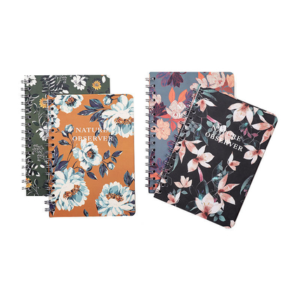 60gsm-400gsm Kustom Dicetak Spiral Notebook Stasioner A5 Wire Binding Note Book