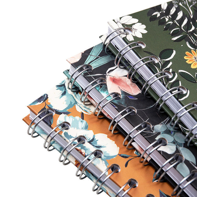 60gsm-400gsm Kustom Dicetak Spiral Notebook Stasioner A5 Wire Binding Note Book