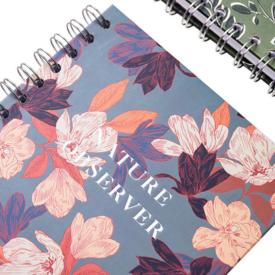 60gsm-400gsm Kustom Dicetak Spiral Notebook Stasioner A5 Wire Binding Note Book
