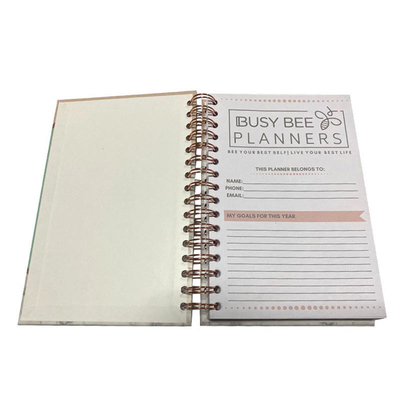 A6 Hardcover Spiral Notebook Printing Latihan Pencetakan Buku OEM ODM