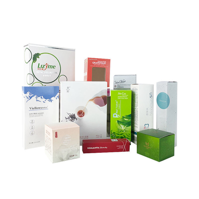 Kotak Karton Lipat Putih OEM Spot Kotak Kertas Kosmetik UV