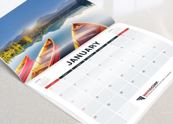 Custom Made Kalender 2024 Pencetakan Flip Desk Table