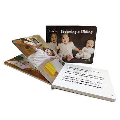 Anak-anak OEM Custom Board Book Printing Services Anak-anak tebal Kardus Buku