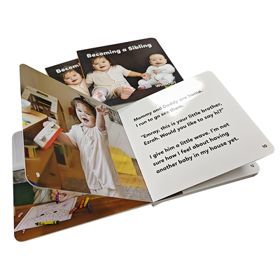 Anak-anak OEM Custom Board Book Printing Services Anak-anak tebal Kardus Buku