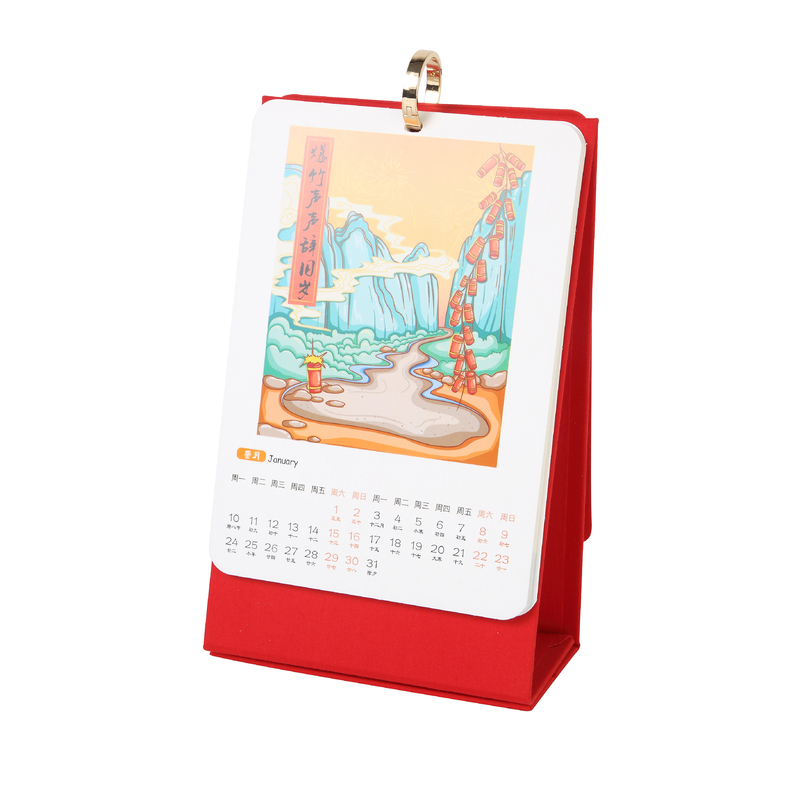 Kalender Desk Custom Untuk Pencetakan 2024 Dalam Warna Pantone